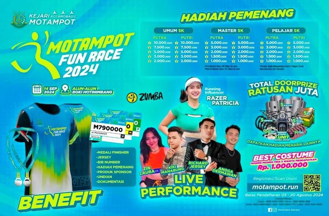 H-2 Jelang Penutupan Pendaftaran Motampot Fun Race, Mariska: Kami Apresiasi Antusiasme Masyarakat Mengikuti Event Ini