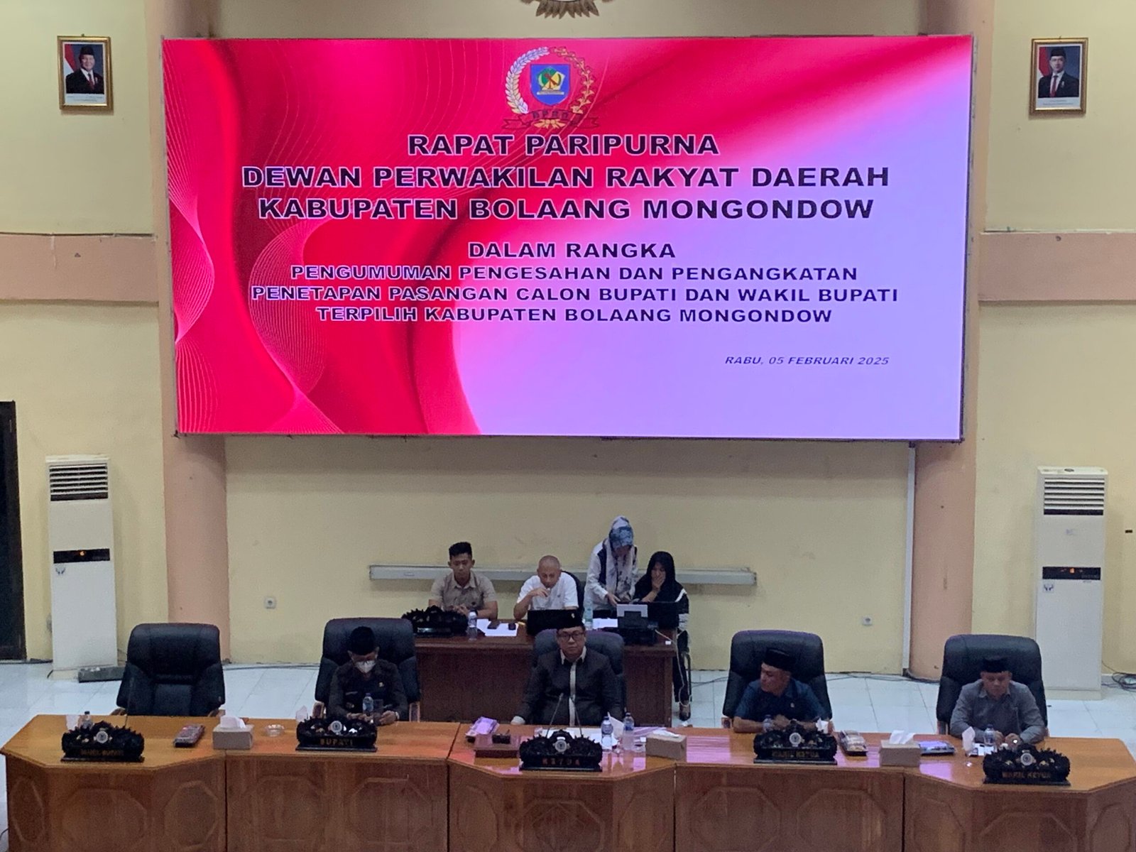 Paripurna Penetapan Bupati dan Wakil Bupati Bolmong Terpilih Periode 2025-2030, Digelar DPRD Bolmong