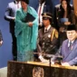 RI Prabowo Subianto saat menyampaikan pidato pada Debat Umum Sidang Majelis Umum PBB ke-80. (Foto: ANTARA)