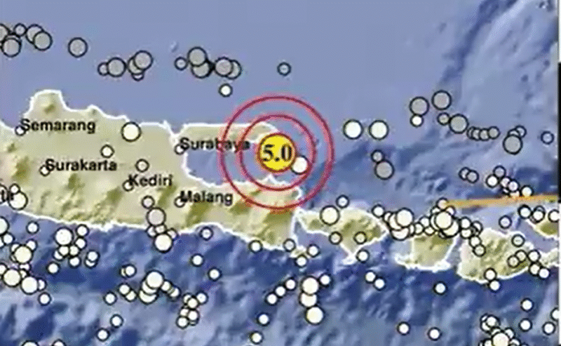 Gempa Magnitudo 5,0 Guncang Sumenep. (Foto: X @infoBMKG)