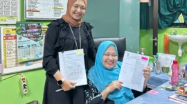 Dokumentasi foto SDN Pegangsaan Dua 07 bersama PT Telkom Indonesia. (Foto: Dok. Istimewa)