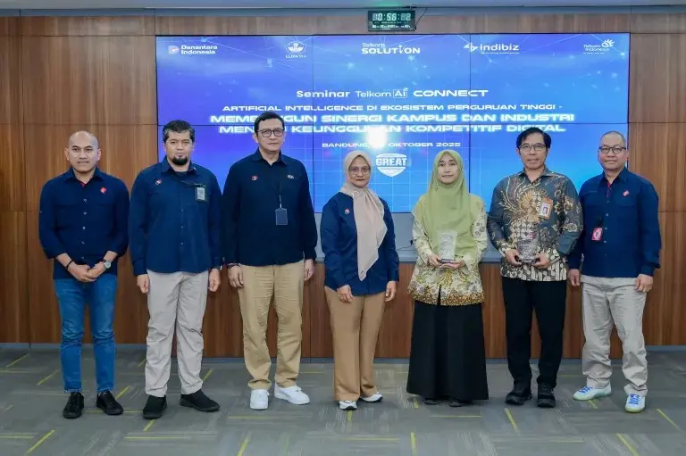 PT Telkom Indonesia Tbk menggelar Seminar Telkom AI Connect bertema di Graha Merah Putih Bandung. (Foto: Dok. Istimewa)
