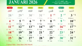 Kalender PDF 2026. (Foto: Dok. Istimewa)