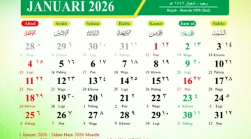 Kalender PDF 2026. (Foto: Dok. Istimewa)