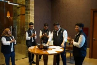 (kiri kanan) Kepala Bidang Kreatif & Event Unit BQ - Mahendra Rama Dhani, Direktur Riset BQ- Lutfiya Al Qarani, CEO BQ Ramadhan Dwi Al Qorni, Komisaris Utama BQ - James Karnadi, COO BQ - Muhammad Taufiqi, Photo by Bannu