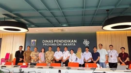 General Manager Telkom Witel Jakarta Inner melakukan pertemuan bersama Wakil Kepala Dinas Pendidikan Provinsi DKI Jakarta. (Foto: Dok. Istimewa)
