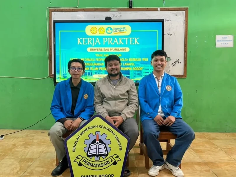 Kegiatan Kerja Praktik oleh mahasiswa Universitas Pamulang di SMK Islam Permatasari 2 Rumpin Bogor. (Foto: Dok. Istimewa)