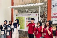 Peta Desa Tugubandung berbasis ilustrasi karya mahasiswa KKN Riset 14E Universitas Nusa Putra. (Foto: Dok. Istimewa)
