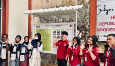 Peta Desa Tugubandung berbasis ilustrasi karya mahasiswa KKN Riset 14E Universitas Nusa Putra. (Foto: Dok. Istimewa)
